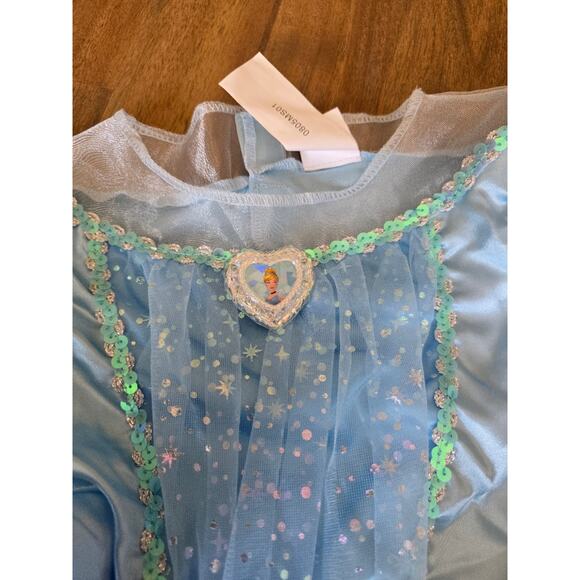 Disney Kids' Cinderella Deluxe Costume Dress Light Blue 7-8 - Picture 4 of 8